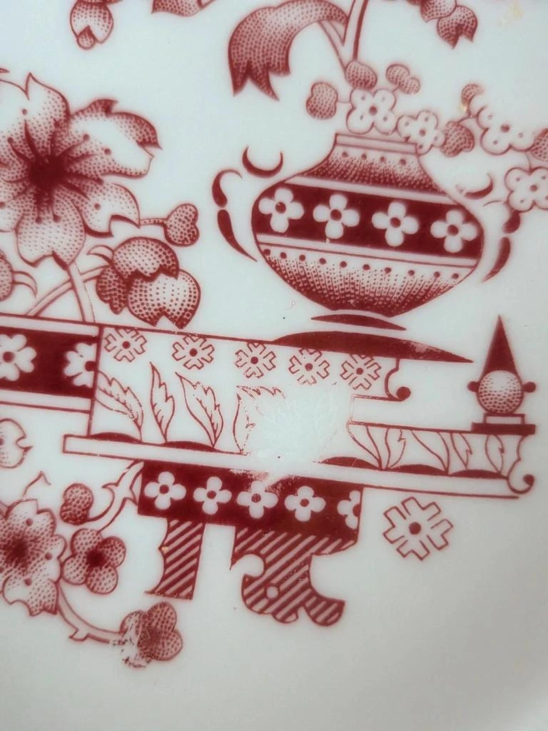 Conjunto de 12 pratos fundos Seltmann Weiden Bavaria Theresia vermelho – photo 8